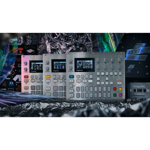  Elektron Digitakt Eight-Voice Digital Drum Machine and Sampler 25th Anniversary Edition (Silver)