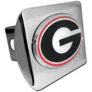 Elektroplate Georgia Bulldogs Polished Chrome Color Emblem Metal NCAA Trailer Hitch Cover Fits 2 Inch Auto Car Truck Receiver