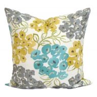 /ElemenOPillows Teal Pillow Cover, Gray Pillow Cover, Floral Pillow Cover, Decorative Pillow Cover, Best Selling Pillow Cover. All Sizes, Euro, Sham, Floral