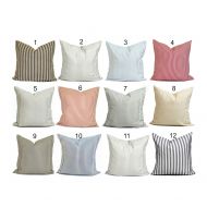 /ElemenOPillows TICKING STRIPE PILLOW Covers, Ticking Pillows, Farmhouse Decor, Decorative Pillow, Throw Pillow, Cushion, Euro Sham,cm,French Country