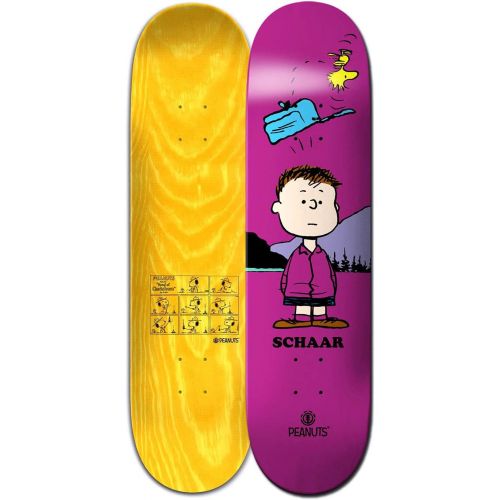  Element X Peanuts Shermy Schaar Skateboard Deck Sz 8.38in