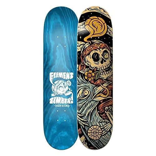  Element Timber High Dry Skull Skateboard Deck Sz 8.25in