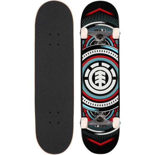  Element Hatched RED Blue Complete Skateboard, Assorted, 7.7