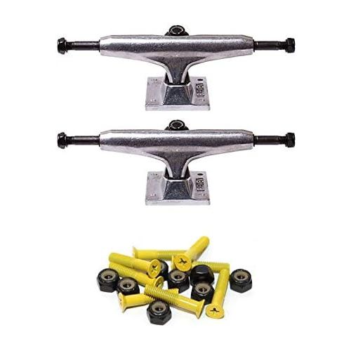  Element Skateboards Standard Raw Skateboard Trucks - 4.75 Hanger 7.5 Axle with 1 Yellow Snow Hardware - Bundle of 2 Items