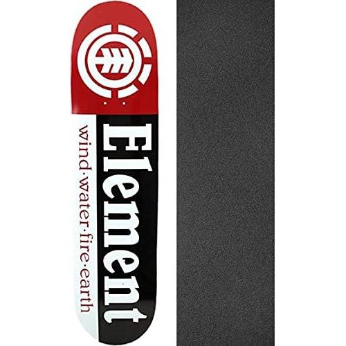  Element Skateboards Section Skateboard Deck - 8.2 x 32.25 with Black Magic Black Griptape - Bundle of 2 Items