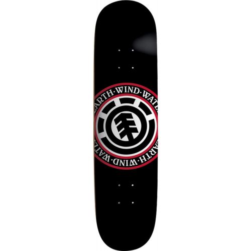  Element Skateboards Element Elemental Seal Skateboard Deck -8.0 Black Deck ONLY - (Bundled with Free 1 Hardware Set)