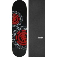 Element Skateboards Dispersion Black Skateboard Deck - 7.75 x 31.7 with Jessup WS Die-Cut Black Griptape - Bundle of 2 Items