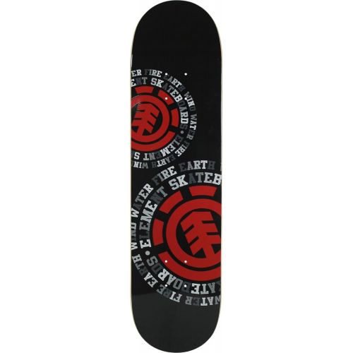  Element Skateboards Dispersion Black Skateboard Deck - 7.75 x 31.7 with Jessup WS Die-Cut Black Griptape - Bundle of 2 Items