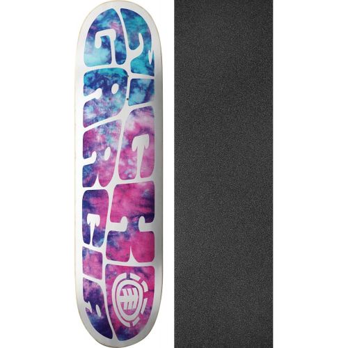  Element Skateboards Nick Garcia Trip Out Skateboard Deck - 8.25 x 32 with Black Magic Black Griptape - Bundle of 2 Items