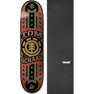 Element Skateboards Tom Schaar Banner Year Skateboard Deck - 8.25 x 32 with Jessup WS Die-Cut Black Griptape - Bundle of 2 Items