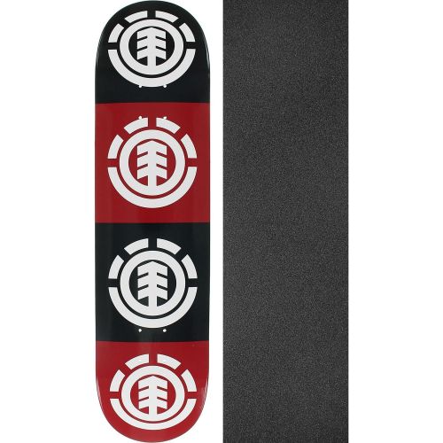  Element Skateboards Quadrant Skateboard Deck - 7.3 x 30.6 with Black Magic Black Griptape - Bundle of 2 Items