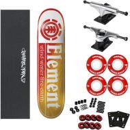 Element Skateboards Complete Section Red/Yellow 8.25 with 83A Soft Wheels