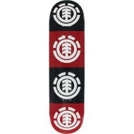 Element Skateboards Element Quadrant Skateboard Deck -7.75 Red/Black/White Deck ONLY - (Bundled with Free 1 Hardware Set)