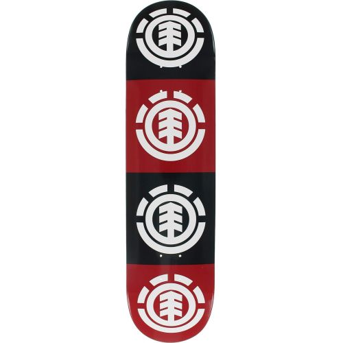  Element Skateboards Element Quadrant Skateboard Deck -7.75 Red/Black/White Deck ONLY - (Bundled with Free 1 Hardware Set)