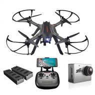 ElementDigital Drone with Camera MJX Bugs B3H 2.4G 6-Axis Gyro App Operation FPV Drone Altitude Hold Brushless Motor, Bonus Battery, FPV Quadcopter with 5G WiFi 1080P (MJX B3H+Spor