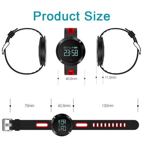  ElementDigital SmartWatch Sports Fitness Tracker Bluetooth Waterproof Wrist Band IP68 Heart-rate Blood Pressure Monitor Smart Long-time Sitting Reminder Activity Tracker