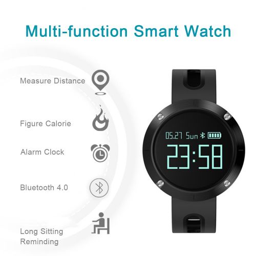  ElementDigital SmartWatch Sports Fitness Tracker Bluetooth Waterproof Wrist Band IP68 Heart-rate Blood Pressure Monitor Smart Long-time Sitting Reminder Activity Tracker