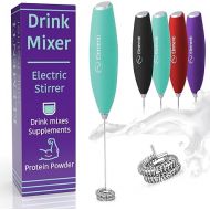 Elementi Electric Stirrer for Powder Drinks - Protein Powder Mixer for Drinks - Coffee Stirrers Electric Mini Electric Stirrer for Drinks - Electric Whisker for Mixing - Greens Powder Drink Mixer Wand