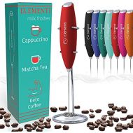 Elementi Milk Frother Handheld Electric Matcha Whisk, Handheld Milk Frother Electric Stirrer and Handheld Coffee Frother Mini Blender, Hand Frother Drink Mixer, Frappe Maker, Latte