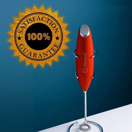  Elementi Milk Frother Handheld Electric Matcha Whisk, Handheld Milk Frother Electric Stirrer and Handheld Coffee Frother Mini Blender, Hand Frother Drink Mixer, Frappe Maker, Latte