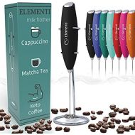 [아마존베스트]Elementi Milk Frother Handheld Electric Matcha Whisk, Handheld Milk Frother Electric Stirrer and Handheld Coffee Frother Mini Blender, Hand Frother Drink Mixer, Frappe Maker, Latte