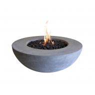 Elementi Lunar Bowl High Performance Cast Concrete Fire Pit - Propane