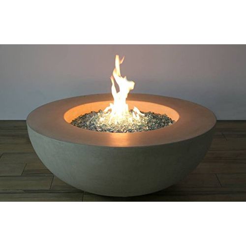  Elementi Lunar Bowl High Performance Cast Concrete Fire Pit - Propane