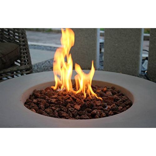  Elementi Lunar Bowl High Performance Cast Concrete Fire Pit - Propane