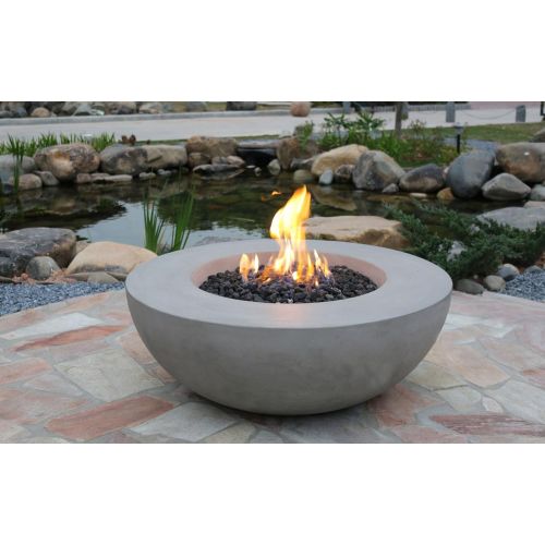  Elementi Lunar Bowl High Performance Cast Concrete Fire Pit - Propane