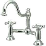 Elements of Design ES3911AX Bridge Lavatory Faucet With Cross Handle, 8, Chrome