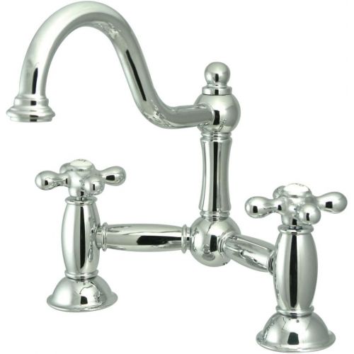  Elements of Design ES3911AX Bridge Lavatory Faucet With Cross Handle, 8, Chrome