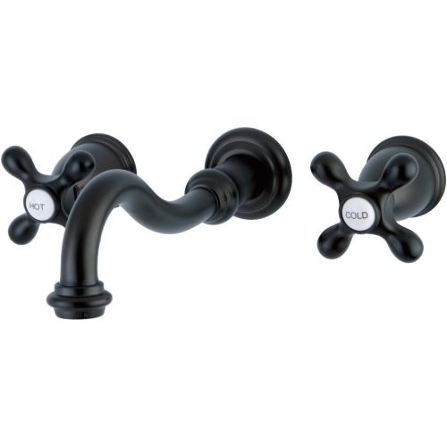  Elements of Design ES3125AX Wall Mount Sink Faucet with Cross Handle, 8-5/16 Spout Reach, Oil Rubbed Bronze