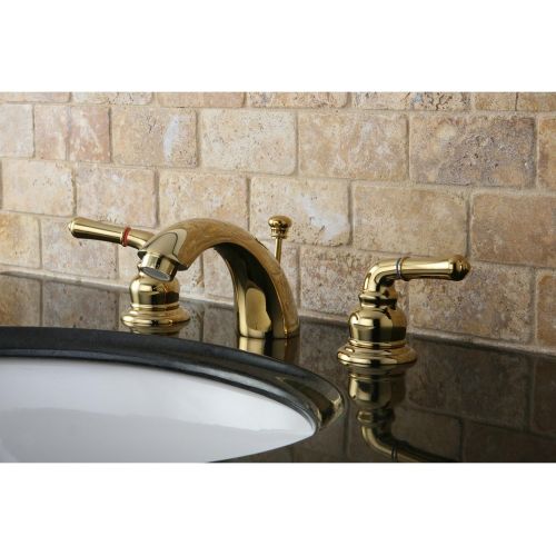  Elements of Design Victorian EB952 Mini Widespread Lavatory Faucet with Retail Pop-Up, 4-Inch to 8-Inch, Polished Brass