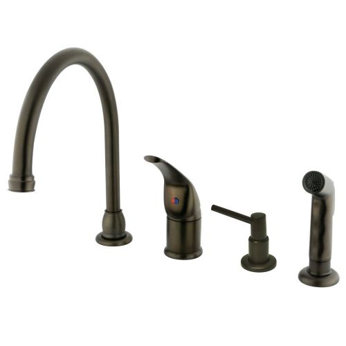  Elements of Design EB825K5 Single Lever Handle Kitchen Faucet With Sprayer Oil Rubbed Bronze