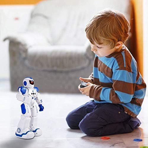  [아마존베스트]Elemusi Remote Wireless Control Robot for Kids Toys,Smart Robots with Singing,Dancing,Gesture Sensing Entertainment Robotics for Children (Blue)