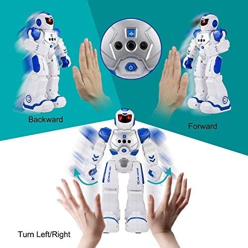  [아마존베스트]Elemusi Remote Wireless Control Robot for Kids Toys,Smart Robots with Singing,Dancing,Gesture Sensing Entertainment Robotics for Children (Blue)