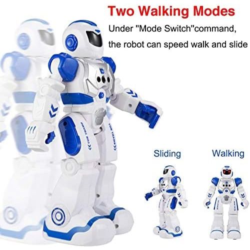  [아마존베스트]Elemusi Remote Wireless Control Robot for Kids Toys,Smart Robots with Singing,Dancing,Gesture Sensing Entertainment Robotics for Children (Blue)