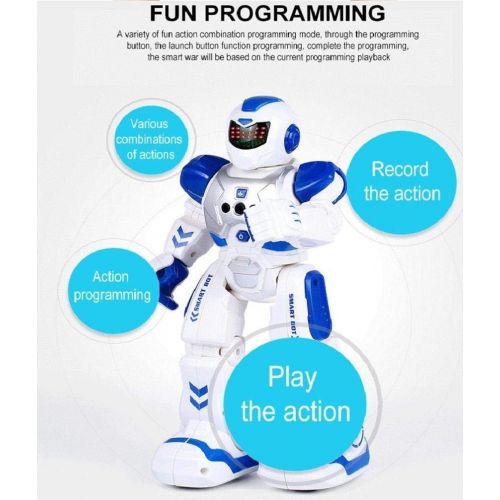  [아마존베스트]Elemusi Remote Wireless Control Robot for Kids Toys,Smart Robots with Singing,Dancing,Gesture Sensing Entertainment Robotics for Children (Blue)