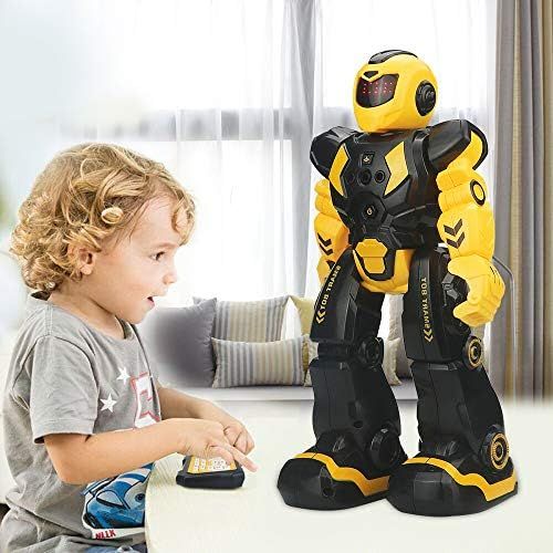 [아마존베스트]Elemusi Remote Wireless Control Robot for Kids Toys,Smart Robots with Singing,Dancing,Gesture Sensing Entertainment Robotics for Children (Yellow)