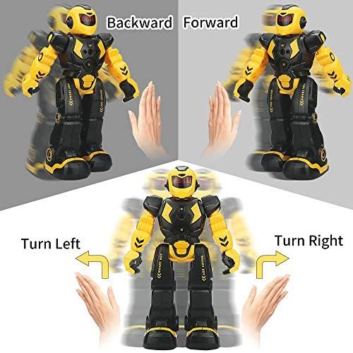  [아마존베스트]Elemusi Remote Wireless Control Robot for Kids Toys,Smart Robots with Singing,Dancing,Gesture Sensing Entertainment Robotics for Children (Yellow)