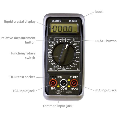  Elenco Digital Mulitmeter with 3 1/2 Digit Display