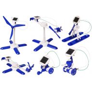 Elenco Edu-Toys 6-in-1 Solar Kit| Build 6 Solar Powered Models | No batteries | Sun Powered