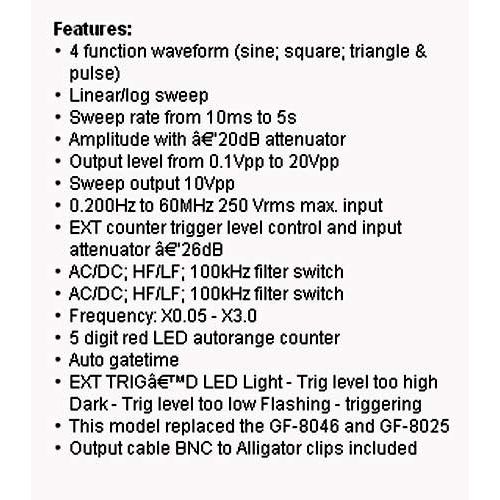  Elenco GF8056 5MHz Function Generator