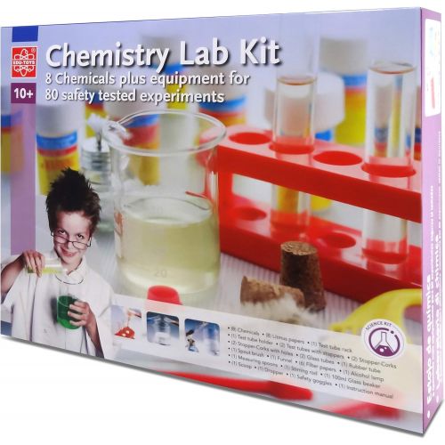  Elenco Edu-Toys Chemistry Lab | Introduction to Chemistry Principles | Includes Everything You Need | Beakers, Test Tubes, Thermometer and More | Plus Safety Goggles