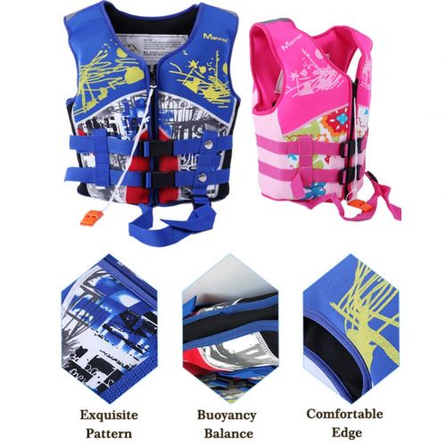  Eleoption Children Life Jackets, Swim Vest Float Jacket, Boys Girl Life Vest with Whistle