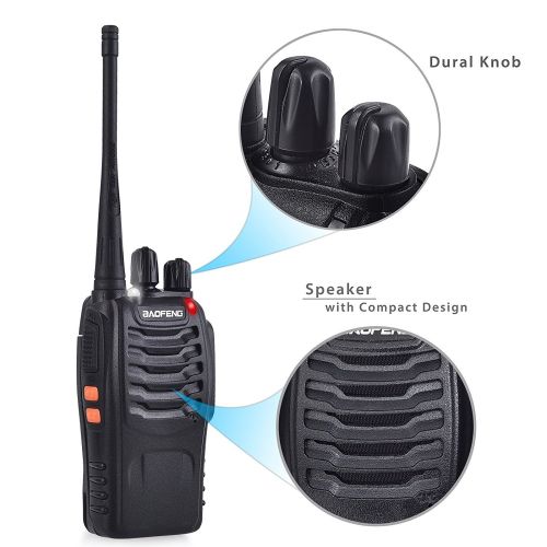  Elephant Xu Baofeng BF-888S Walkie Talkies Long Range Two Way Radio 16 Channels Rechargeable 2 Way Radio Built...