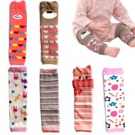 Elesa Miracle 6-pack Baby & Toddler Cozy Soft Leg Warmers, Gift Set for Boys & Girls, Pink, Stripes, Heart-shaped Dots