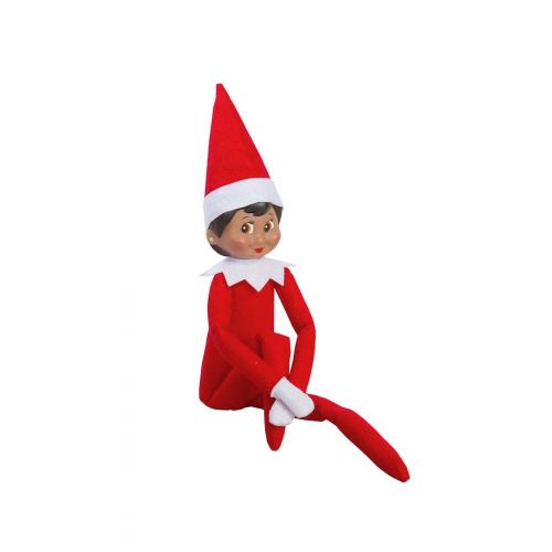  Elf on the Shelf Bundle - The Elf on the Shelf: Christmas Tradition Book with Dark Skin Brown Eyed Girl Scout Elf and Girl Plushee Pal