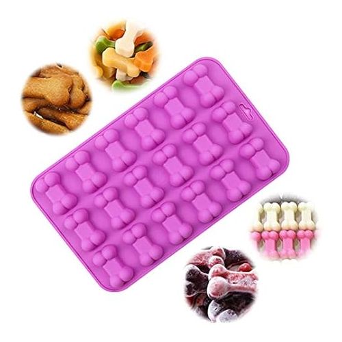  Dog Paw and Bone Shaped Silicone Mold, Non-Stick food Grade, Ice tray, Reusable Silicone Mold, Used for Chocolate, Candy, Cupcake, Pudding, Jelly, Puppy Biscuit (5 pcs)