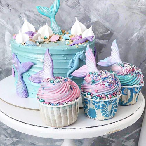  [아마존베스트]W-sugars Marine Theme Fondant Silicone Mold,Seashell,conch, Mermaid Tail,Seahorse,starfish,coral, DIY Handmade Baking Tools for Mermaid Theme Cake Decoration(6pack)